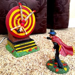 Halloween village assessors department 56 black dart knife thrower